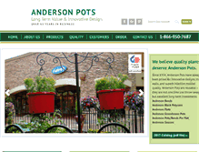 Tablet Screenshot of andersonpots.com